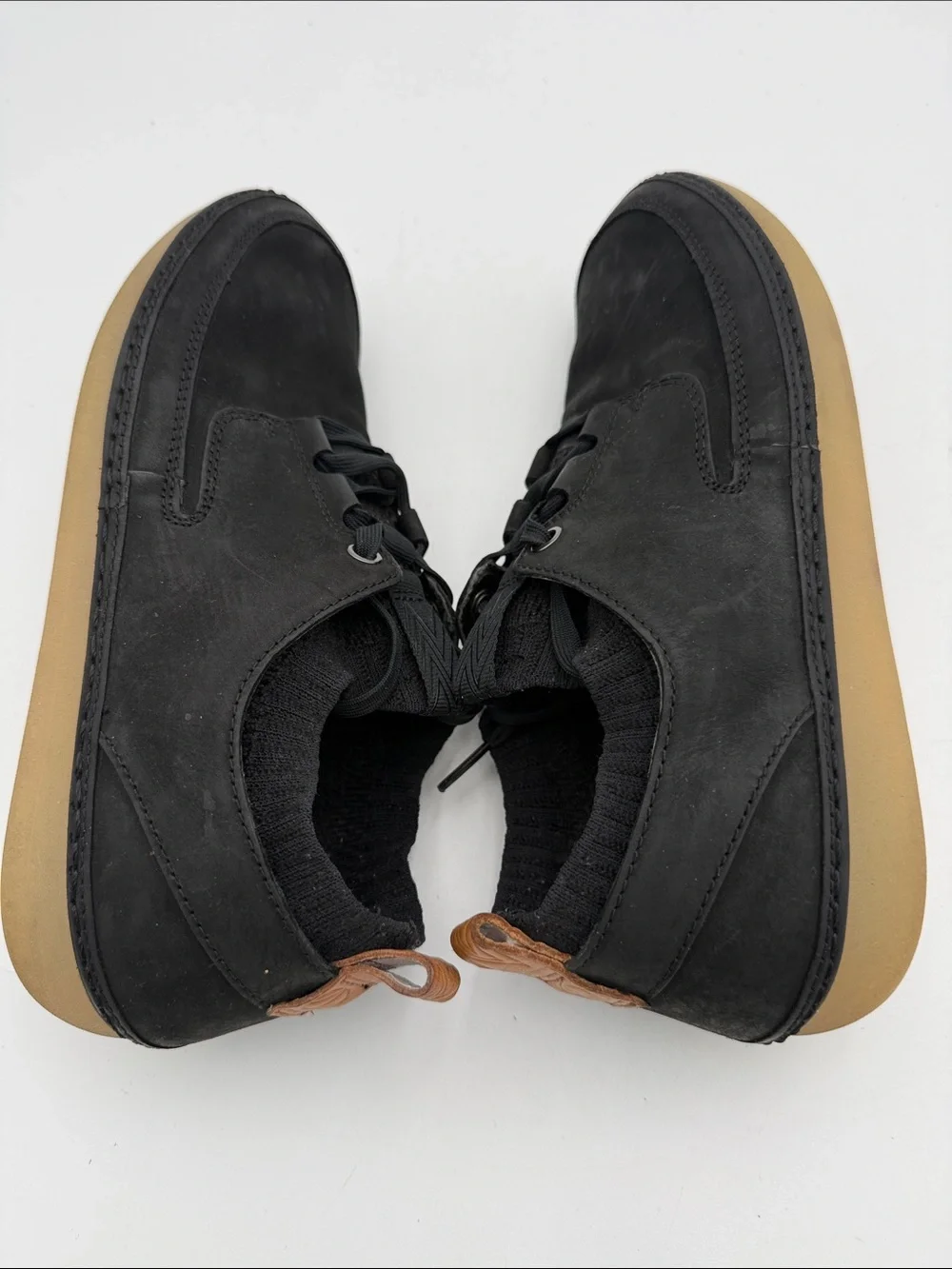 Clarks nature Men's Black Casual Lace-Up Shoes 8.5 leather upper casual office